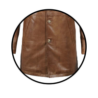 2024 luxe hommes en peau de mouton Blazer personnalisé haute qualité respirant en peau de mouton Long manteau en cuir personnalisé Plaid pardessus