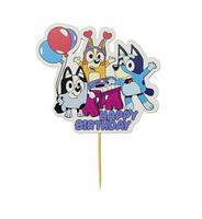 Netter blauer Hundekuchen-Topper-Satz von 25 Ideal für Kinder geburtstags feier liefert Cartoon-Welpen-Cupcake-Dekorationen und Gefälligkeiten