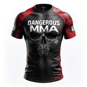 Proveedor de protectores contra sarpullidos MMA personalizados Fabricante de protectores contra sarpullidos de calidad superior 100% para entrenamiento, competición y práctica - Product Image 5