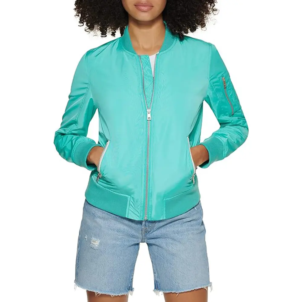 Kadınlar için ceket güz giysi kontrast renk bombacı ceketler casual streetwear artı boyutu kadın mont