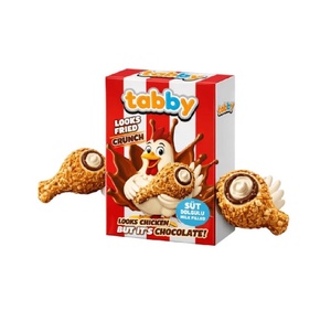Fournisseur en gros Tabby Crunch, style poulet au chocolat, 50g, avec morceaux croustillants, collation instantanée premium, exportation mondiale - Product Image 5