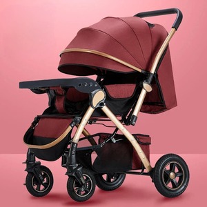 Baby <b>Stroller</b> Aluminum Alloy Frame Foldable Portable 15kg Load Capacity Newborn to 3 <b>Years</b> <b>Old</b> Fabric Brown - Product Image 1