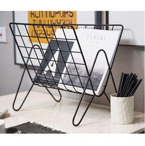 Porte-revues en fil métallique noir Organisateur de documents mural pour la maison et le bureau pour la décoration de l'hôtel et de la chambre - Product Image 5