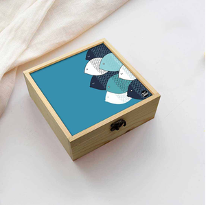 Wooden Hand Printed Storage Jewelry <b>Box</b> with Lock <b>Vintage</b> Multipurpose Decorative Rectangular Shape Designer Look - Product Image 4