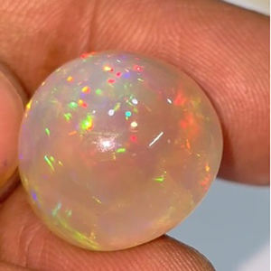 โอปอลเอธิโอเปียธรรมชาติ1ชิ้นมีไฟ19มม. ทรงกลม Cabochon 25.5 CTS Lot iroc ลดราคาคุณภาพดีอัญมณีหลวม CAB เรา $126 - Product Image 2