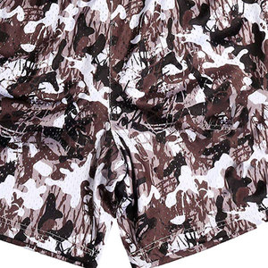 กางเกงขาสั้นเอวยางยืดสำหรับผู้ชายใส่ในฤดูร้อนระบายอากาศได้ดีพิมพ์โลโก้ได้ตามต้องการลวดลายฮิปฮอปสีทึบ - Product Image 3