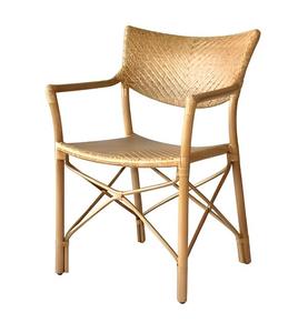 Chaises en rotin naturel robustes avec dossier ergonomique pour les repas en plein air dans le parc de l'hôtel Idéal pour se détendre avec style - Product Image 2