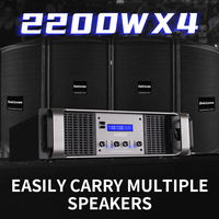 Amplificateur audio professionnel alimenté Bekboes série RX, qualité supérieure, 2U, 1000 watts, fabriqué en usine