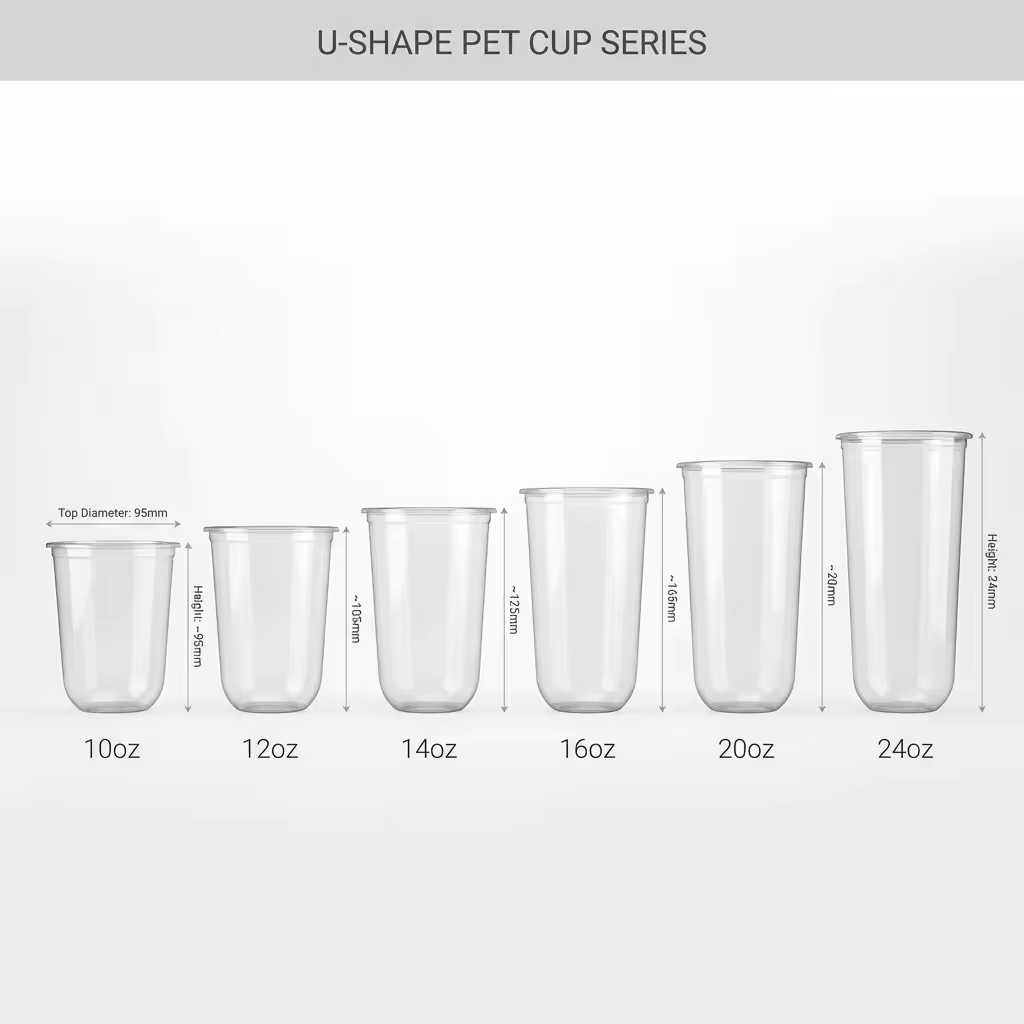 Tasses en forme de U