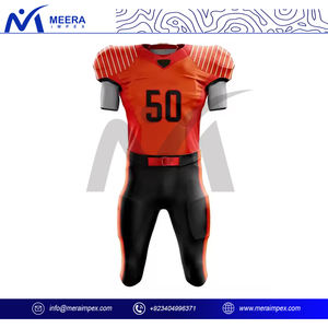 2025 personnalisé hommes Football américain maillot ensemble respirant Polyester Spandex tissu uniforme avec pantalon pour Match d'équipe ou entraînement - Product Image 3