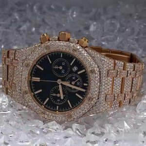 Reloj VVS Moissanite Diamond Hip Hop para hombre, joyería de moda, Cuarzo con tachuelas de diamantes, lujo helado - Product Image 3