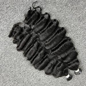 Onda profunda en cabello de punta plana, cabello humano 100%, cabello crudo vietnamita Un donante - Product Image 2