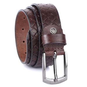 Cinturón de piel auténtica de vaca con logotipo personalizado más vendido con hebilla de aleación Precio al por mayor directo de fábrica Estilo vintage - Product Image 4