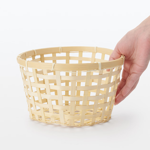 Hot New Handwoven Bamboo Storage Basket Natural Checkered Design pour organiser directement les articles de boulangerie de fruits et légumes - Product Image 2