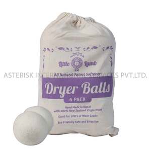 Bolas de secadora de lana grandes de tela Natural orgánica Bola de lavadora XL Bola de secadora de lana antiestática Extra grande para ropa orgánica - Product Image 5