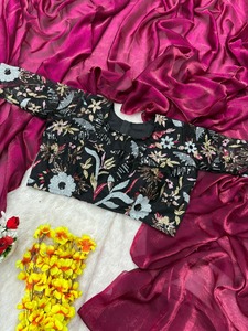 Designer indien Dernier traditionnel rose indien Saree exclusif Fancy Party Wear Ethnic Wear Bridal Wear Superbe magnifique Saree - Product Image 4