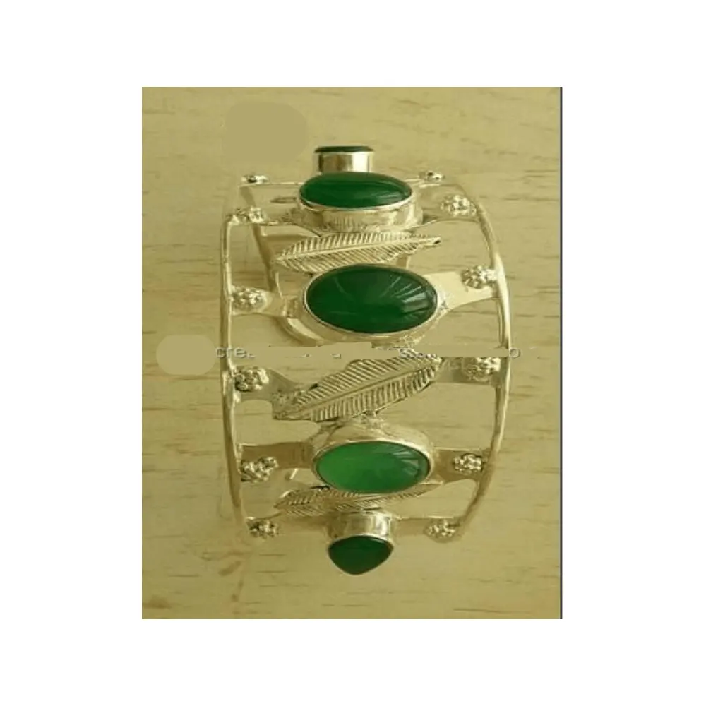 Bijoux personnalisés bracelets en pierre verte, bracelets multi-pierres en argent sterling. 925, bracelets en pierre de puissance