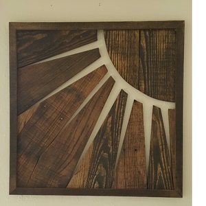 Arte de pared de madera de bajo precio, sala de estar tapices de pared únicos para interiores, dormitorio y decoración del hogar, arte de pared de madera de estilo Natural - Product Image 5