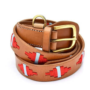 Cinturón de Cuero Personalizable para Equitación, Cinturón Deportivo con Hebilla de Pin para Hombre, Cuero de Primera Calidad, Bordado, Suministros para Montar a Caballo - Product Image 1