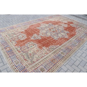 Tapis turc vintage 8,2x13,1 pi (250x400 cm), tapis à carreaux rouges - Product Image 2
