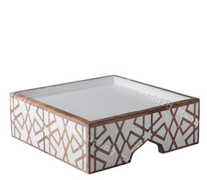 Bandeja de servicio con incrustaciones de madera hechas a mano de lujo con acabado de Chocolate elegante multifunción de madreperla para regalos y decoración árabes - Product Image 3