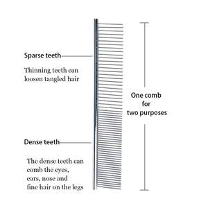 OEM Wholesale High Quality Stainless Steel Grooming <b>Comb</b> Rounded Teeth Non-Slip Grip for Long Short Haired Dogs Cats Simple - Product Image 3