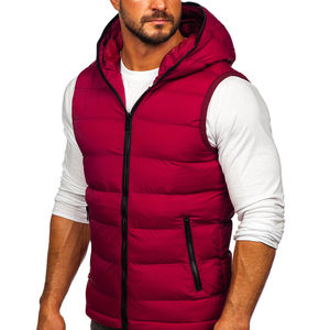 Chaleco Acolchado de Invierno con Cierre, Grueso y Sólido, Personalizable con Logotipo, para Hombre, con Relleno de Algodón, Servicio OEM - Product Image 1