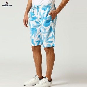Short de plage pour hommes imprimé sur mesure séchage rapide 100% coton maille en polyester imprimée par sublimation entrejambe 4 pouces - Product Image 1