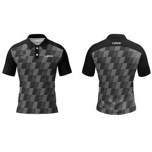 Chemises de golf pour hommes 2025 de qualité supérieure, 100 % coton, couleur unie, séchage rapide, respirantes, coupe standard, 2 boutons, pour le sport - Product Image 2