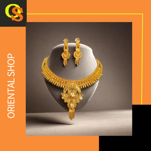 ชุดต่างหูสร้อยคอพร้อมทอง22K ชุดต่างหูสร้อยคอสไตล์อินเทรนด์ - Product Image 3