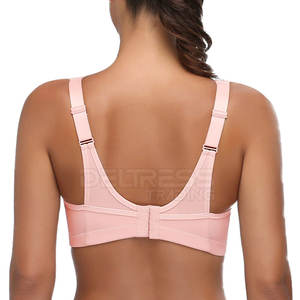 Sujetador deportivo sin costuras de alto soporte para mujer para gimnasio, correr, yoga y push-up, sujetador con cremallera acolchado estampado transpirable - Product Image 3