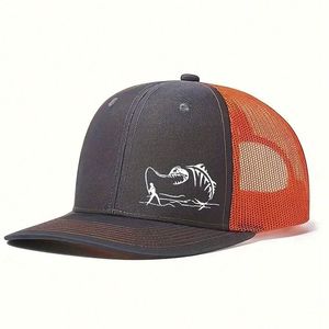 Vente en gros personnalisée 5 panneaux casquettes de camionneur en daim casquettes hip hop crâne de flamme broderie logo casquettes de baseball pour sports de plein air toile - Product Image 5