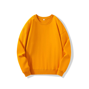 Venta al por mayor de algodón grueso 330Gsm Unisex Oversize Plain Heavyweight sudadera personalizada bordada de cuello redondo sudaderas de los hombres - Product Image 4