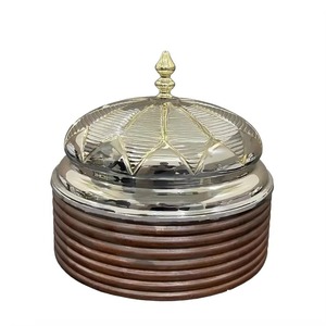 Cazuela de acero inoxidable de aspecto moderno, olla caliente con Base de madera, calentador de alimentos, olla caliente para el hogar, Hotel, Villas, uso de regalo - Product Image 1