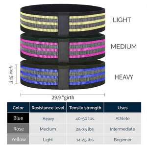 Bandas Elásticas Ajustables para Cadera con Logotipo Personalizado para Gimnasio y Fitness |   Bandas Elásticas de Resistencia para Entrenamiento - Product Image 3