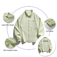Veste de travail coupe-vent grande taille personnalisée avec logo imprimé, coupe ample, tenue d'équipe pour entraîneurs, style formel, service OEM pour le printemps