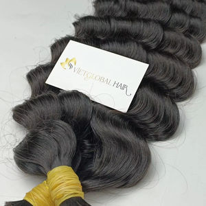 Super doble dibujado pelo virgen alta calidad a granel tendencia onda profunda precio al por mayor pelo crudo vietnamita doble dibujado paquetes - Product Image 1
