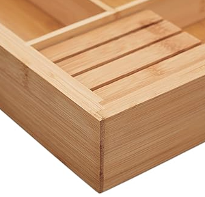 Adjustable Solid Wood <b>Cutlery</b> <b>Tray</b> (FSC 100%) - Product Image 2