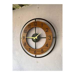 50cm <b>Silent</b> Wall <b>Clock</b> Wooden Black Walnut Furniture Patterned Gift Unique Large Size <b>Clock</b> - Product Image 2