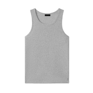 Camiseta sin Mangas de Color Sólido, Cuello Redondo, para Entrenamiento, Deportiva, Moderna, Tejida, Ajustada, de Fabricante OEM, al por Mayor - Product Image 2