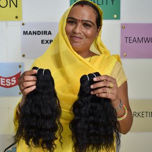 Extensiones de cabello humano indio crudo rizado de 8-32 pulgadas extensiones de cabello indio crudo templo virgen cutícula alineada vendedores cabello humano - Product Image 5