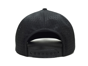 Casquettes de baseball de performance avec logo personnalisé 5 panneaux Casquettes de sport perforées trous découpés au laser Étanche Respirant Couvre-chef OEM Vietnam - Product Image 5