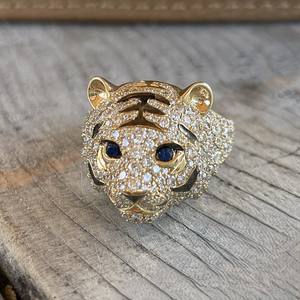 แหวนทอง14k ประดับตัวอักษรสไตล์คลาสสิกสำหรับผู้ชายและผู้หญิงทำจากเพชรโมอิสซาไนท์ประดับเพชรสไตล์ฮิปฮอปปรับแต่งได้ - Product Image 6