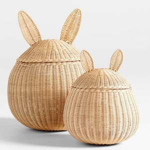 Cesta de mimbre hecha a mano de alta calidad para niños, almacenamiento tejido natural al por mayor para juguetes y libros - Product Image 2