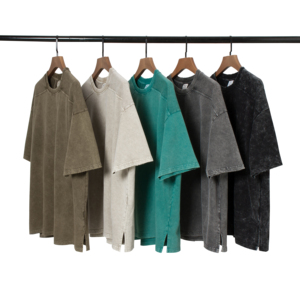 2025 nouvelle mode surdimensionné-t-shirt hommes coton t-shirts hommes lavage à l'acide t-shirt Streetwear hip hop pierre DDP expédition - Product Image 1