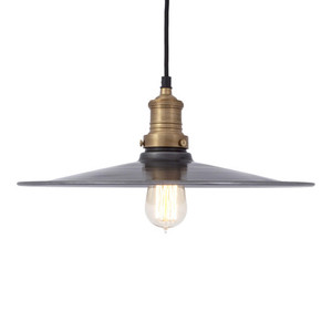Lampe à suspension plate décorative pour balcon industriel Lampe à lustre décorative moderne Fer Métal Abat-jour noirs - Product Image 1