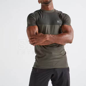 Ropa de gimnasio ajustada para hombre, camisetas lisas transpirables, camiseta de fitness, camiseta de manga corta para correr musculosos - Product Image 3