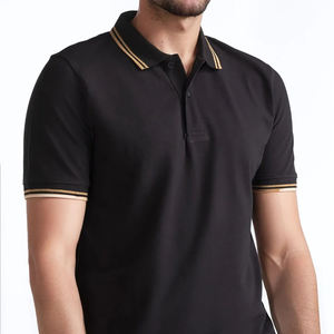 เสื้อยืดโปโลสีทึบสั่งทำเสื้อโปโลผ้าคอตตอนโพลีเอสเตอร์สำหรับพนักงานธุรกิจกอล์ฟ - Product Image 5