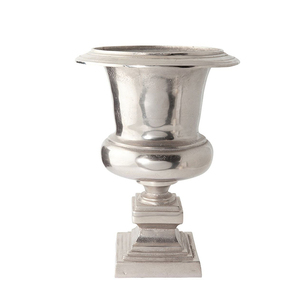 Vase urne décoratif en aluminium argenté pour la décoration de la maison et du bureau Vase urne de table en argent design de luxe pour fleurs - Product Image 1