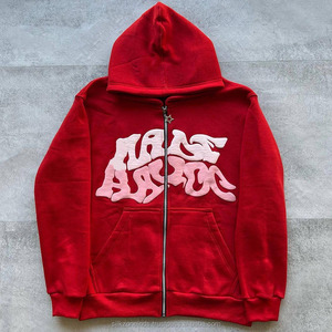 OEM personalizado Unisex de gran tamaño pulóver Sudadera con capucha otoño polar algodón poliéster hombres mujeres logotipo personalizado diseño de diamantes de imitación - Product Image 5
